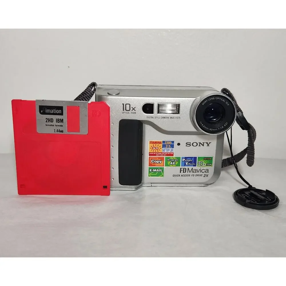 Sony UNTESTED FD Mavica MVC-FD75 With Floppy Disk Digital Still Camera
